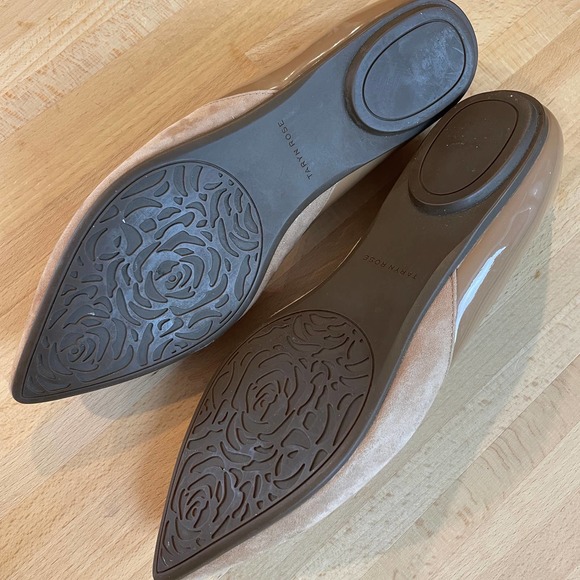 Taryn Rose "Francine" Suede and Patent Leather Flats - Picture 4 of 10